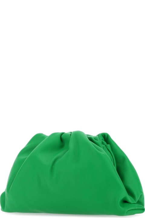 ウィメンズ新着アイテム Bottega Veneta Grass Green Nappa Leather Teen Pouch Clutch