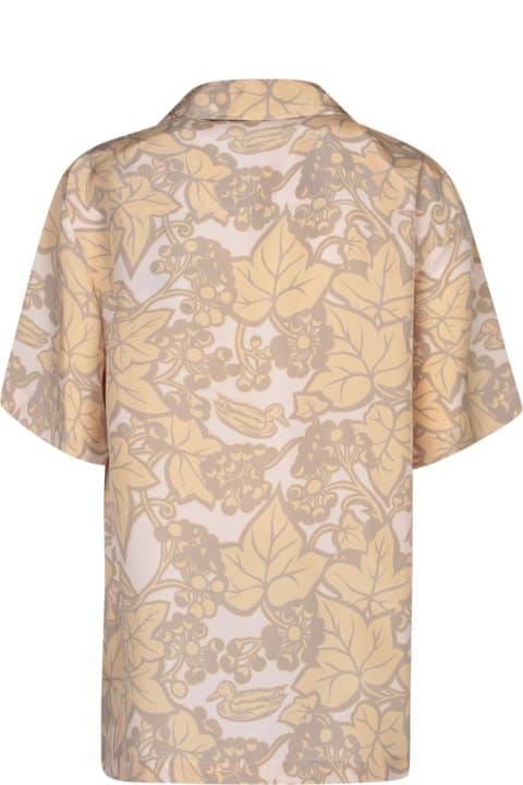 Burberry Topwear for Women Burberry Beige Print Silk Shirt