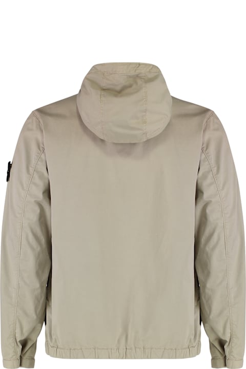 Coats & Jackets for Men Stone Island Hooded Cotton Jacket