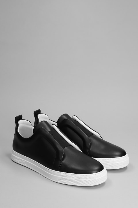 Slider  Sneakers In Black Leather