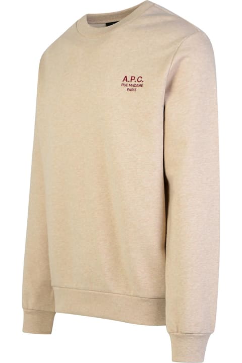 A.P.C. Fleeces & Tracksuits for Women A.P.C. 'rue Madame' Beige Cotton Sweatshirt