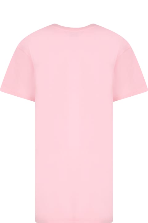 ガールズ Marc Jacobsのワンピース＆ドレス Marc Jacobs Pink Dress For Girl With Bag Print And Logo
