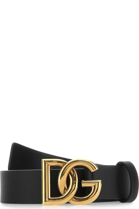 Accessories for Men Dolce & Gabbana Black Leather Belt