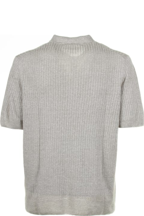 Tagliatore for Men Tagliatore Beige Short-sleeved Polo Shirt