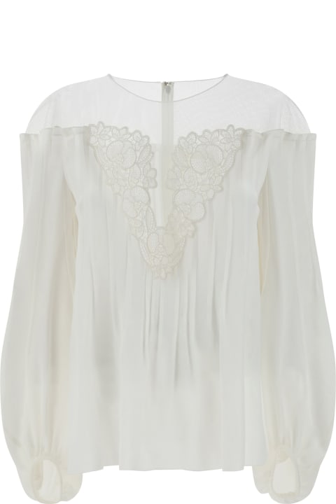 Chloé Topwear for Women Chloé Silk Blouse With Embroidery