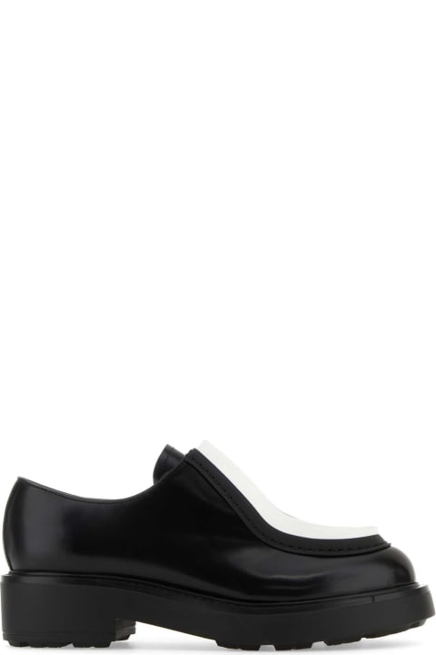 Prada High-Heeled Shoes for Women Prada Black Leather Lace-up Shoes