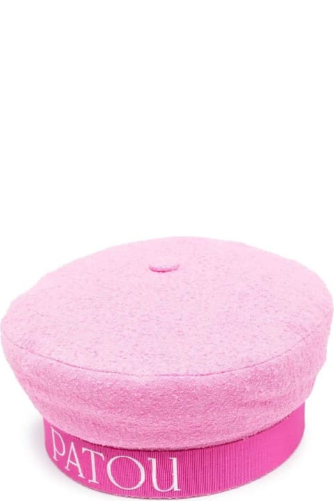 Hats for Women Patou Pink Sailor Hat With Logo Print In Cotton Blend Wonan