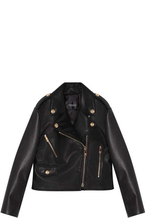 Versace Coats & Jackets for Girls Versace Medusa Biker Style Jacket