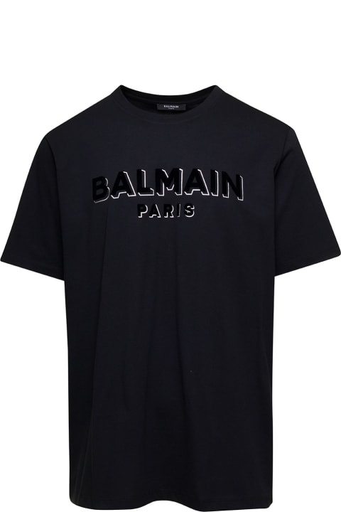 メンズ新着アイテム Balmain Balmain Flock & Foil T-shirt - Bulky Fit