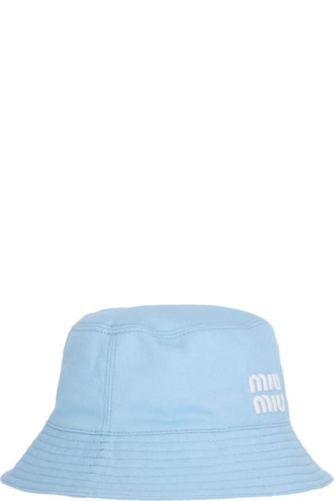 Miu Miu for Women Miu Miu Logo Bucket Hat