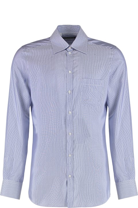 Dolce & Gabbana قمصان لـ القسم الرجالي Dolce & Gabbana Striped Silk Shirt