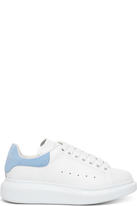 Oversize  White And Blue Leather Sneakers  Woman Alexander Mcqueen