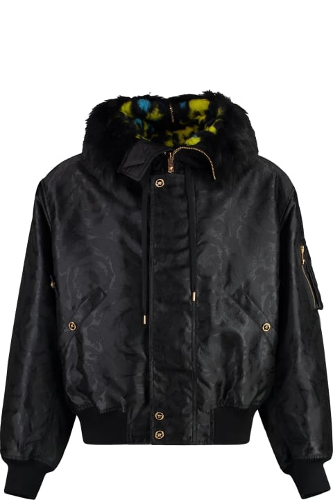 Homeware Versace Bomber Jacket In Technical Fabric