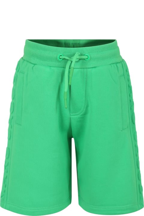 Little Marc Jacobs Bottoms for Boys Little Marc Jacobs Green Shorts For Boy With Logo