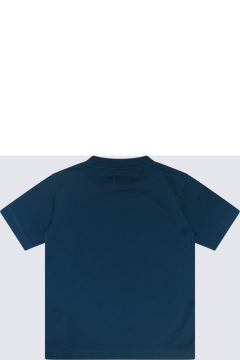 Topwear for Girls C.P. Company Blue Cotton T-shirt