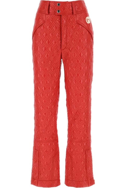 Clothing for Women Gucci Red Polyester Pant