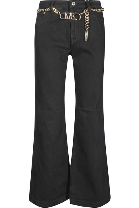 Michael Kors Jeans for Women Michael Kors Flare Chain Belt Jeans