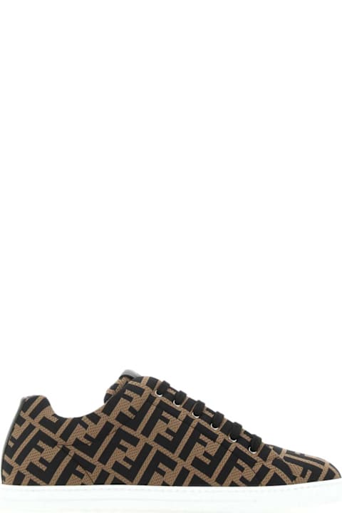 Fashion for Men Fendi Embroidered Fabric Sneakers