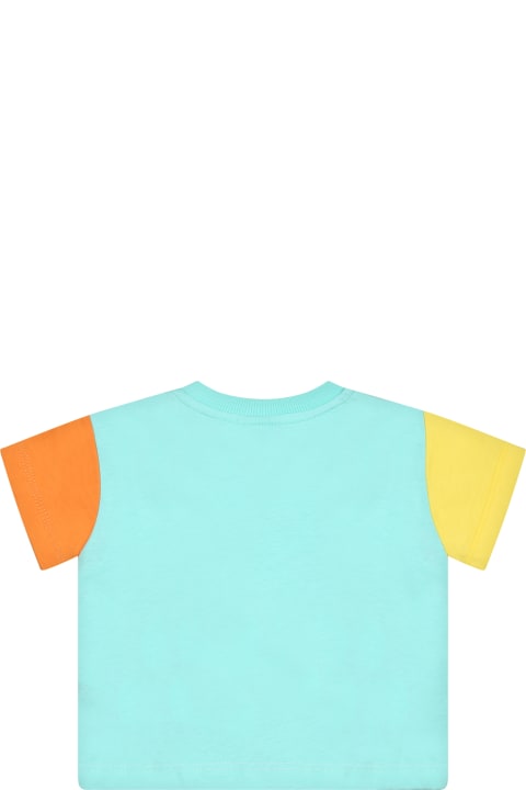 GCDS Mini T-Shirts & Polo Shirts for Baby Girls GCDS Mini Multicolor T-shirt For Babies With Print And Logo