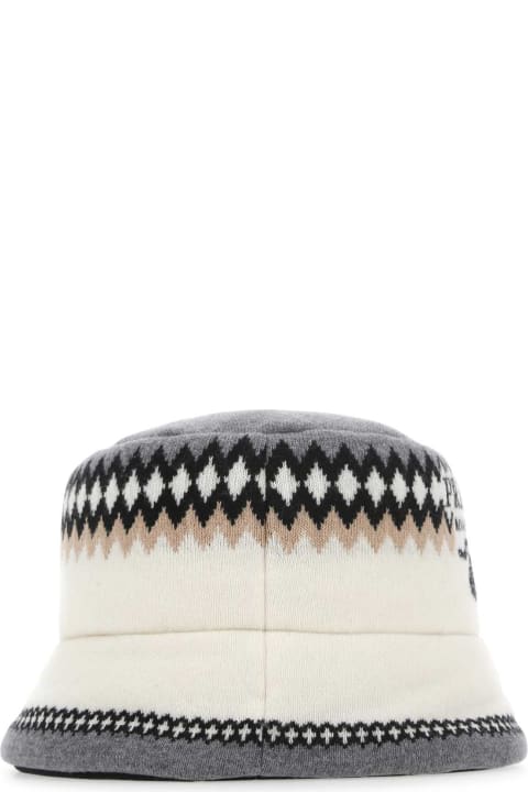Prada Sale for Women Prada Embroidered Wool Blend Hat