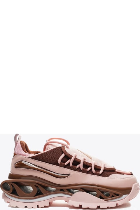 Acu Ginger Lion Pink leather and brown mesh low sneaker - Ginger Lion