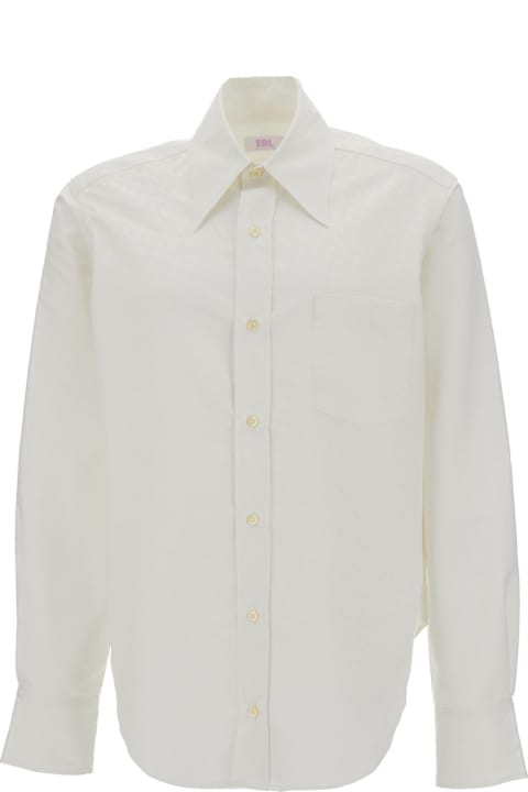 ERL Shirts for Men ERL White Buttoned Up Oversize Shirt In Polyester Unisex