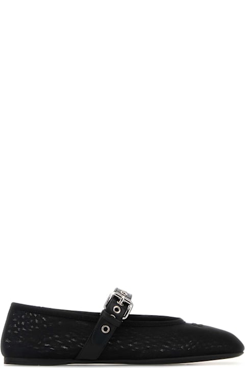 Miu Miu Black Mesh Ballerinas