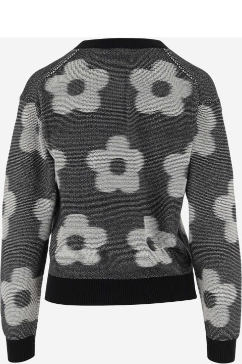 Cotton Cardigan With Floral Pattern