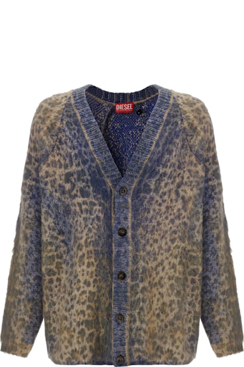 Diesel Sweaters for Men Diesel Animalier Cardigan