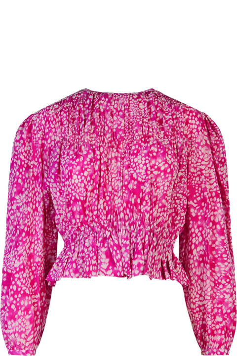 Topwear for Women Isabel Marant 'gelina' Fuchsia Silk Blend Blouse