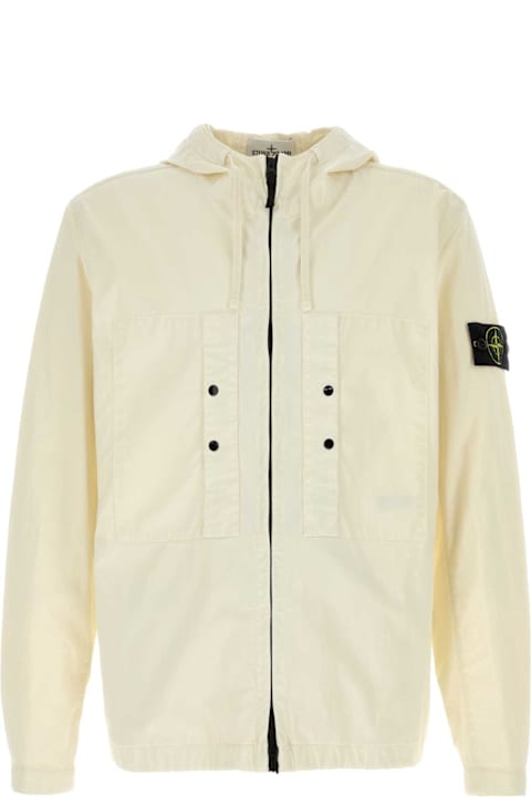 Fashion for Men Stone Island Ivory Stretch Cotton Jacket
