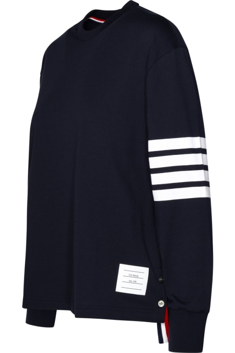 Thom Browne Topwear for Women Thom Browne Navy Cotton Sweater