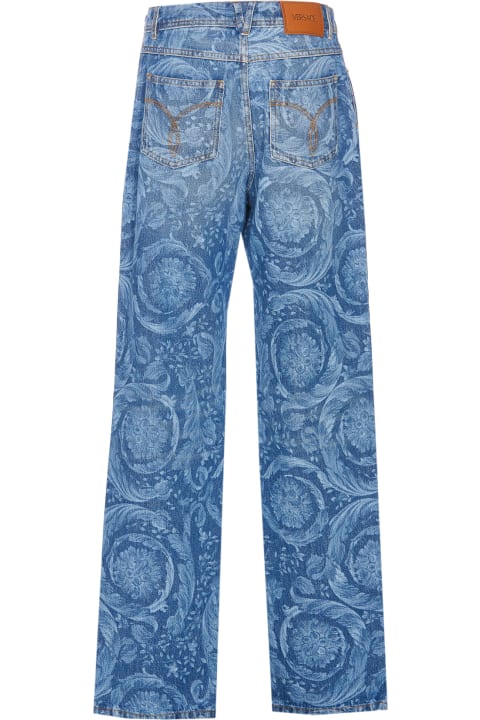 Jeans for Women Versace Regular Barocco Denim Jeans