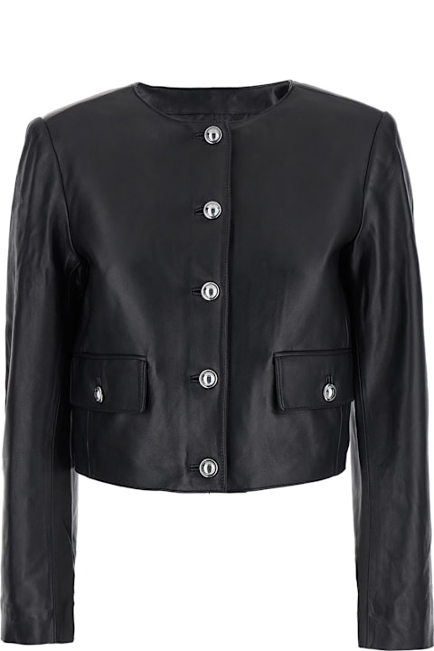 MICHAEL Michael Kors معاطف وجواكت لـ السيدات MICHAEL Michael Kors Cllrless Leather Jkt