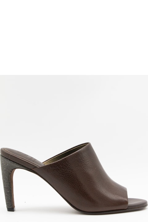 Brunello Cucinelli Brown Leather Pumps