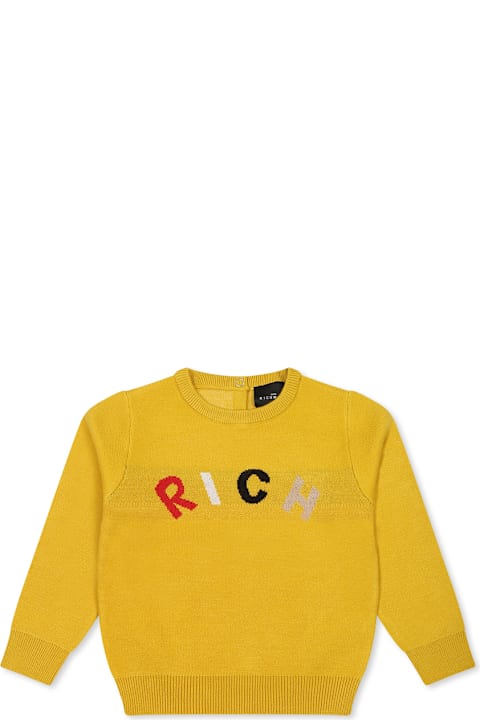 Sale for Kids Richmond Yellow Sweater For Baby Boy With Logo