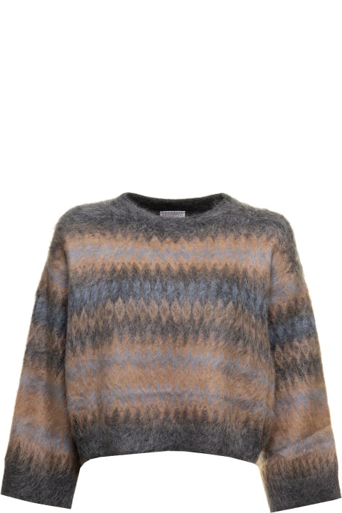 Nordic  Wool And Mohair  Sweater Brunello Cucinelli Woman
