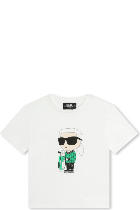 Karl Lagerfeld Kids T-Shirts & Polo Shirts for Boys Karl Lagerfeld Kids T-shirt Con Stampa