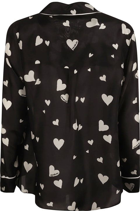 Marni Topwear for Women Marni Heart Printed Pajama Shirt
