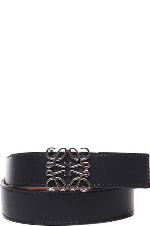 Loewe Belts for Women Loewe Reversible Anagram Belt In Calfskin