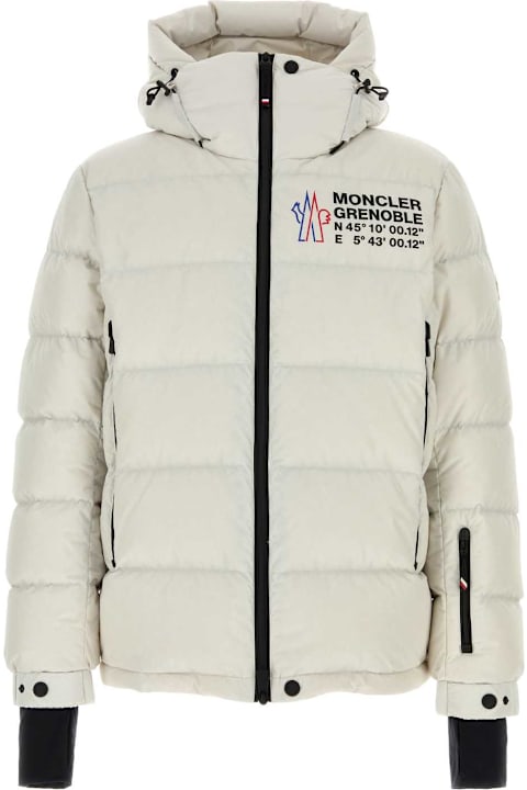 Coats & Jackets for Men Moncler Grenoble Chalk Nylon Isorno Down Jacket