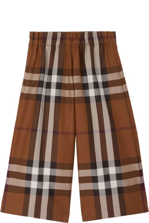 Burberry Bottoms for Girls Burberry Burberry Kids Trousers Brown