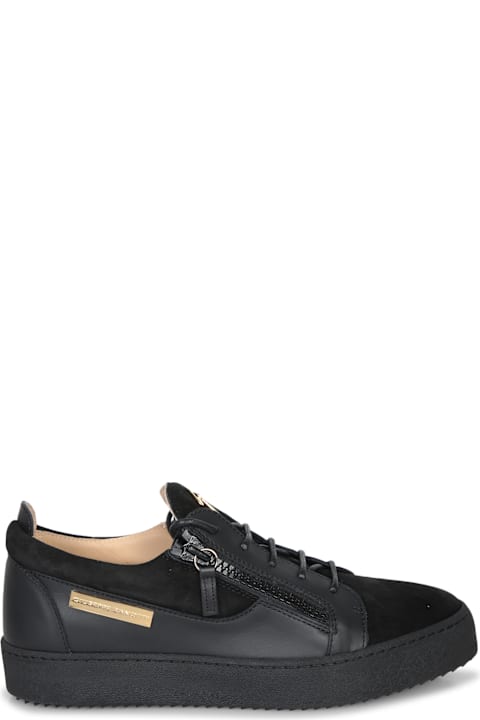 Giuseppe Zanotti for Men Giuseppe Zanotti Zip Logo Black-gold Sneakers