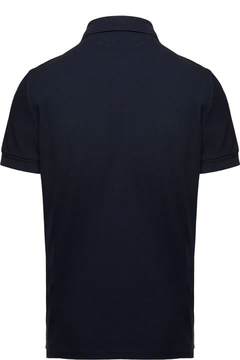 Topwear for Men Tom Ford Blue Polo T-shirt With Embroidered Tone On Tone Logo In Cotton Man