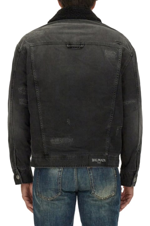 Balmain Coats & Jackets for Men Balmain Destroyed Jacket