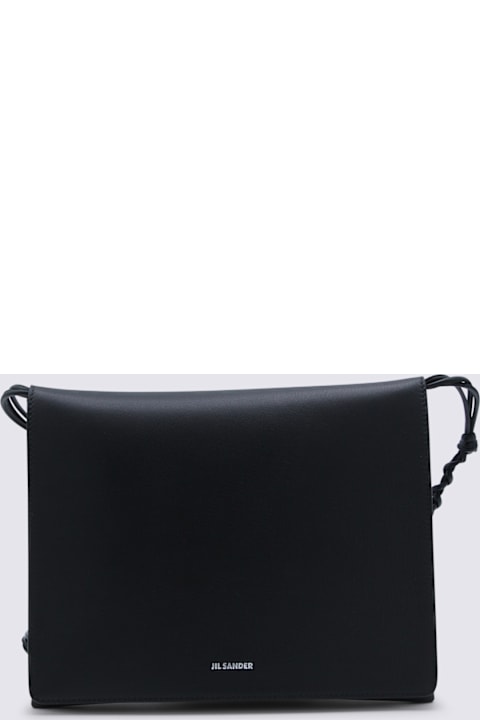 Homeware Jil Sander Black Tangle Flat Md Shoulder Bag