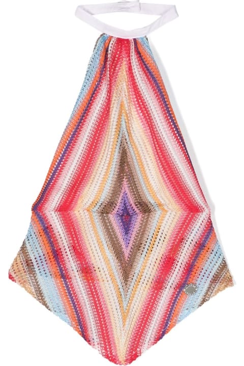 Fashion for Women Missoni Kids Multicoloured Striped Knit Halter Neck Top
