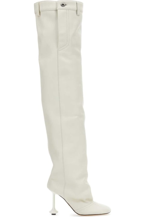 Loewe Boots for Women Loewe Ivory Nappa Leather Toy Boots