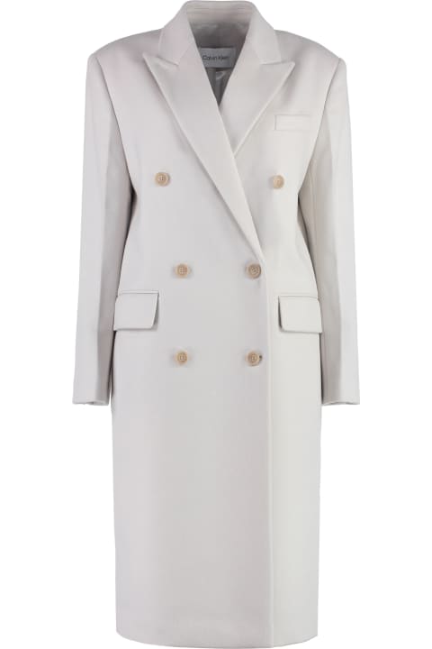 Calvin Klein Coats & Jackets for Women Calvin Klein Double-breasted Wool Coat