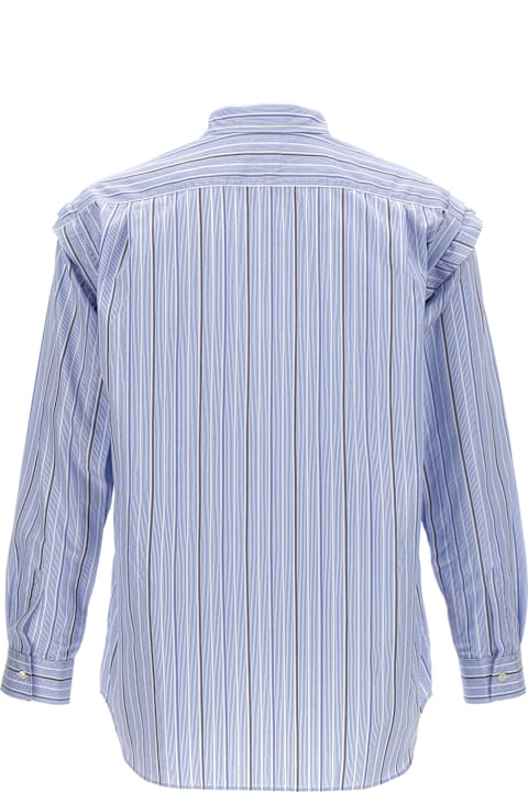 آخر صيحات الموضة من القسم الرجالي Comme des Garçons Shirt Unfinished Striped Shirt